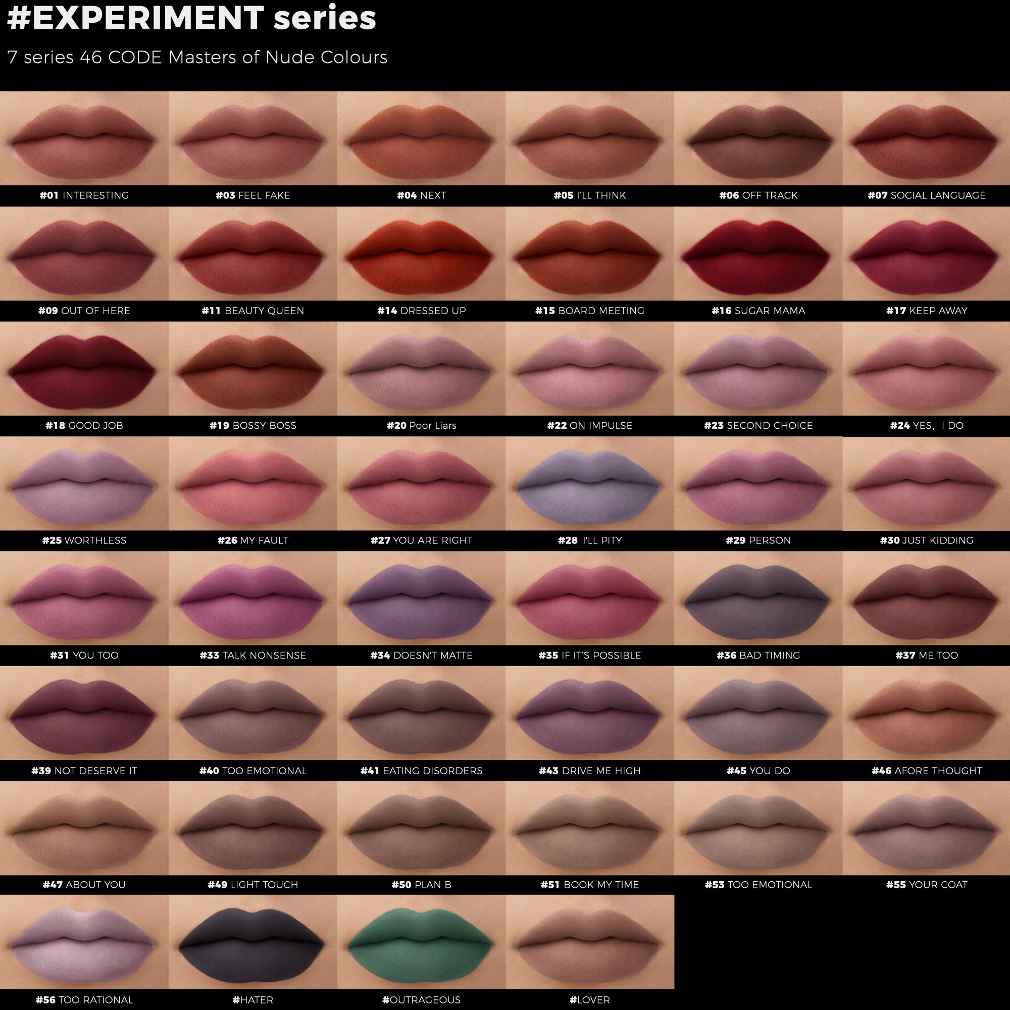 SIT.E  MATTE POWDER LIPSTICK 46 PIECES KIT